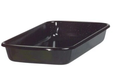 Riess Auflaufform 40x21,5x5,7 cm Bratform Bräter schwarz Emaille Backform Ofen - Bild 1 von 4