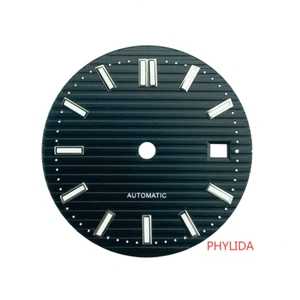 Quadrante orologio sterile 30 mm per ETA2824 Miyota8215 stile Nautilu grana stecca - Foto 1 di 14
