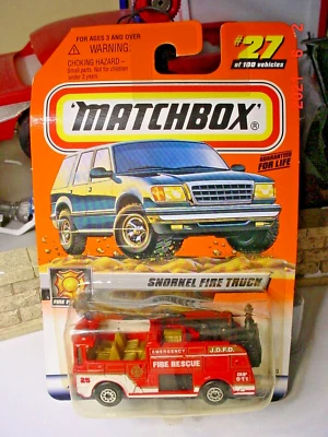 Matchbox Snorkel Fire Truck Red JDFD MBX2000 Chase 2000 27 1/64 BP 21b - Image 1 of 3