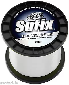 SUFIX Tritanium Plus Monofilament Fishing Line 100Lb 2405Yd 4.4LB Spool - Clear - Picture 1 of 1