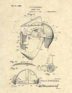 Máscara de soldadura antigua patente de EE. UU. impresión artística - máscara de soldadores vintage antigua - 389 - Imagen 1 de 3