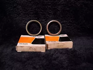 National 1950 Re Numbered Pair of Victor 66520 Front Wheel Seals 74-83 Corollas - Foto 1 di 4