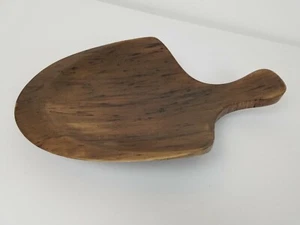 Mid Century Vintage Ceramic Dish Woodgrain Scooper Bowl - Picture 1 of 12