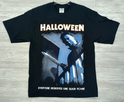 Vintage Halloween Michael Myers Shirt XL Horror Movie Promo ONE GOOD SCARE Y2K - Image 1 of 4