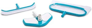 Intex Pool "Deluxe" Reinigungs-Set 29057 (3-teilig) Kescher Poolbürste Sauger - Picture 1 of 2