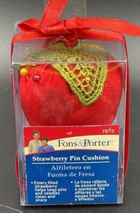 Fons And Porter Dresden Strawberry Pin Cushion NIP - Picture 1 of 6