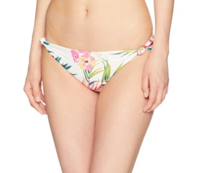 Parte inferior de bikini Billabong Island Hop Tropic floral blanca talla M 00085 para mujer Foto 1 de 2