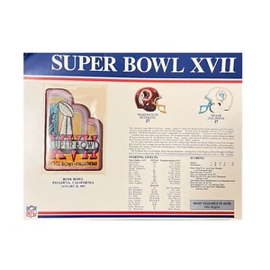 Toppa autentica vintage Super Bowl XVII Redskins vs Dolphins - Foto 1 di 3