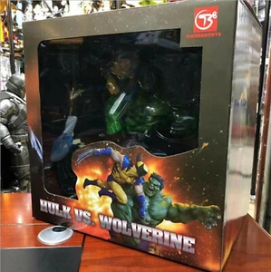 Marvel Hulk vs. Wolverine 14'' Maquette Statue Figure Collectible Toys In Stock - Picture 1 of 8
