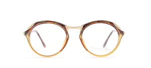 Christian Dior 2624 80 Brown Round Eyeglasses Lunettes Brille Optical Frame NEW - Picture 1 of 5