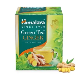 Himalaya Wellness Pure Herbs Green Tea Ginger | Relieves Indigestion | 10 Bags - Picture 1 of 4