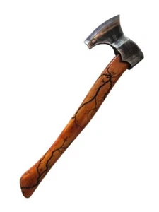 Axe Wood Burning Art Handle Collectible Hard Steel Hiking Hunting Handmade NEW - Picture 1 of 10
