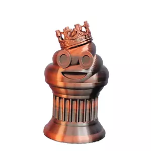 King Poop Emoji Trophy - Auszeichnung/Geschenk - 6 Zoll schwarz/rot King Poop Emoji - Znet3D - Bild 1 von 8