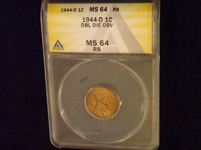 1944-D     One Cent   DDO     MS 60 RB - Image 1 of 2
