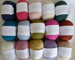 SUBLIME Baby Cashmere Merino Silk DK x 50 gms ~ K001 Choose Colour - Picture 1 of 38