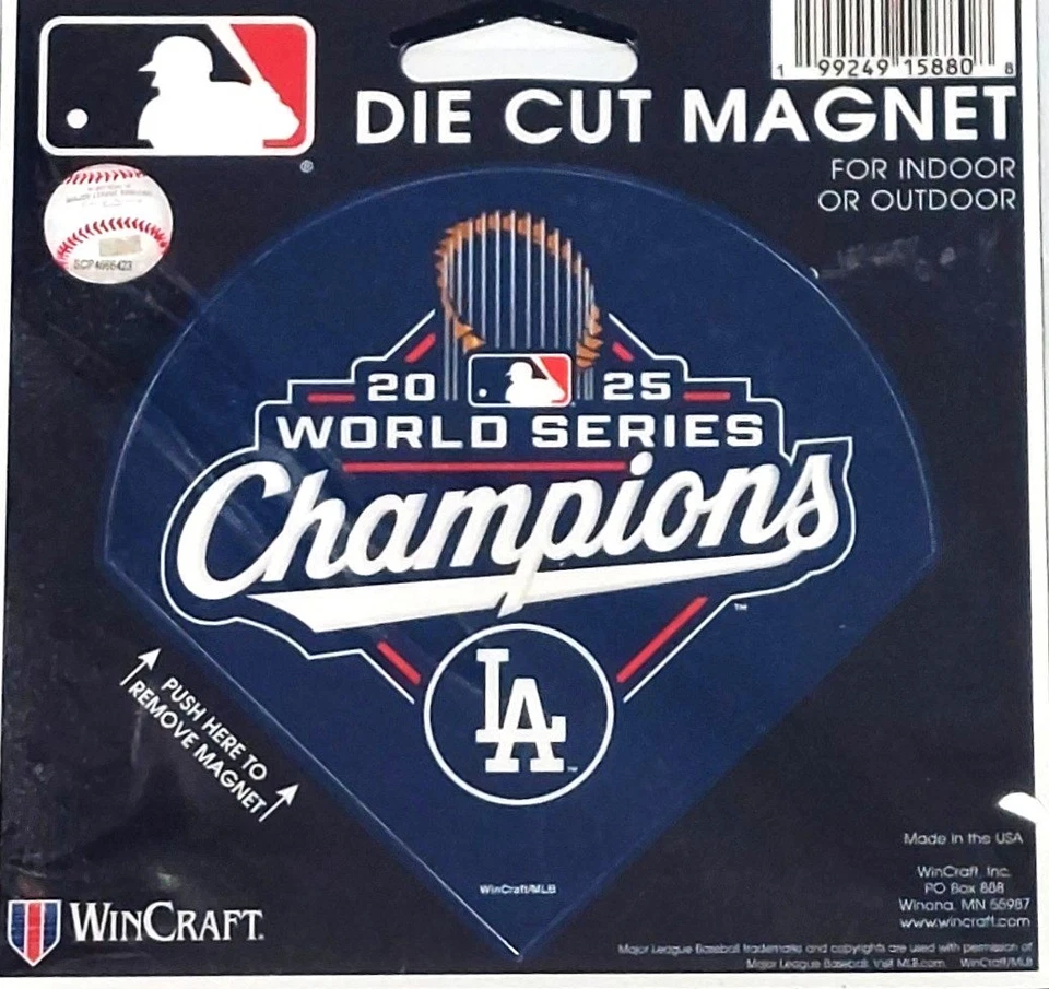 WINCRAFT Los Angeles Dodgers 2025 World Series Magnet 4 x 4