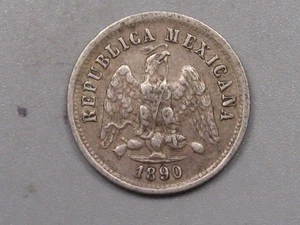 Mejor fecha 1890 CA-m plata 10 Ceutavos México 2da República.  #24 - Imagen 1 de 5