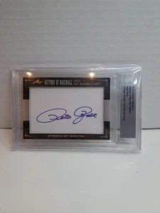 BECKETT AUTO PETE ROSE 2012 LEAF CUT SIGNATURE HISTORY OF BASEBALL EDITION (G95) - Picture 1 of 1