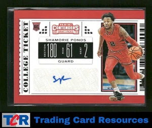 Panini Contenders Draft Picks #90 2019 Shamorie Ponds automático - Imagen 1 de 2
