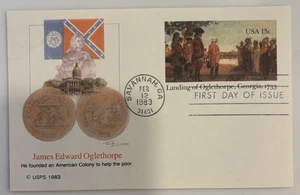 “James Edward Oglethorpe” 1983 United States Stamp First Day Of Issue Cover - Picture 1 of 2