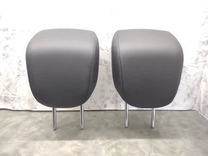 2013-2020 Chevy Trax Rear Seat Head Rest Black Leather Red Stitching Set of 2  - Foto 1 di 5