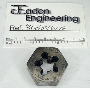 9/16" x 16TPI BSF (British Standard Fine) Die Nut, HSS. By Warrior. - Picture 1 of 2
