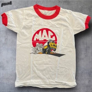 Vtg 80s Mac Tools Graphic TShirt Champion Ringer USA Youth M - Picture 1 of 9