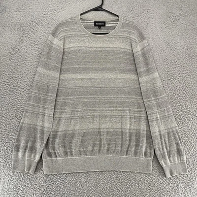 Bonobos Sweater Mens XL Gray Slim Fit Linen Cotton Crewneck Lightweight - Image 1 of 4