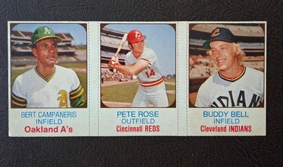 1975 年女主人面板 #'s 28 Campaneris,#29 Pete Rose,#30 Buddy Bell 手工切割 — 第 1/4 张图片