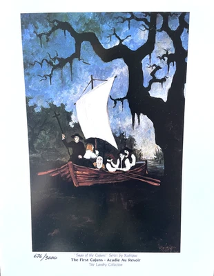 GEORGE RODRIGUE SAGA DE LOS CAJUNES-PRIMEROS CAJUNES-ACADIE AU REVOIR-8 X 10-#LTD Foto 1 de 4