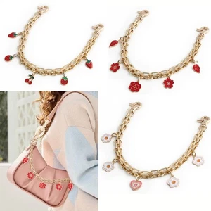 Strawberry Handbag Straps Replacement Extension Chain Pendant Decoration - Picture 1 of 12