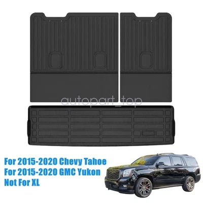 Backrest Mats +Trunk Cargo Liner For 2015-2020 Chevy Tahoe/GMC Yukon TPE Weather - Изображение 1 из 4