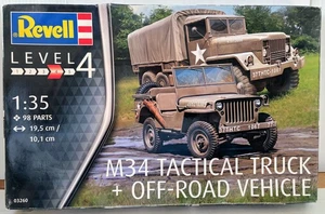 REVELL 03260 1/35 US ARMY M34 TACTICAL CARGO TRUCK WILLYS JEEP OFF-ROAD VEHICLE - Picture 1 of 5