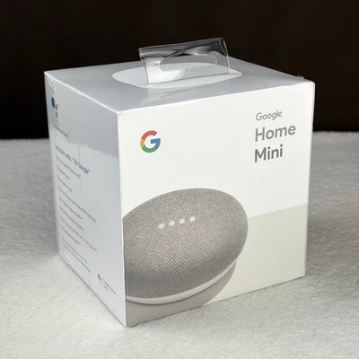 NEW & SEALED! Google Home Mini Smart Speaker Assistant Chalk GA00210-US - Image 1 of 4
