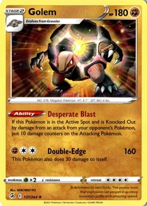 Golem 137/264 Fusion Strike Rare Regular LP Pokemon Karte - Bild 1 von 2