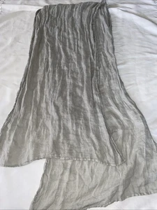 Bella Notte Whisper Leinen Bettläufer Schal grau - Bild 1 von 7