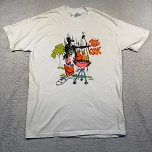 Vintage 90s TNT The Cook BBQ Tee Novelty Cartoon Adult Made in USA Single Stitch - Picture 1 of 8