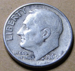 1960-D Roosevelt Dime - Foto 1 di 2