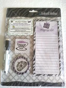 Zebra Dryboard Magetic Notes Shopping List Magnets - Picture 1 of 3