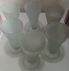 6 Ersatz Tupperware Parfait Gelee Eisbecher mit Boden 5" T grau Vintage - Bild 1 von 8