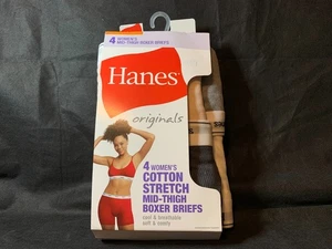 Hanes Originals Damen MidThigh Boxershorts Unterwäsche Atmungsaktiv Stretch Gr. 5/S - Bild 1 von 6