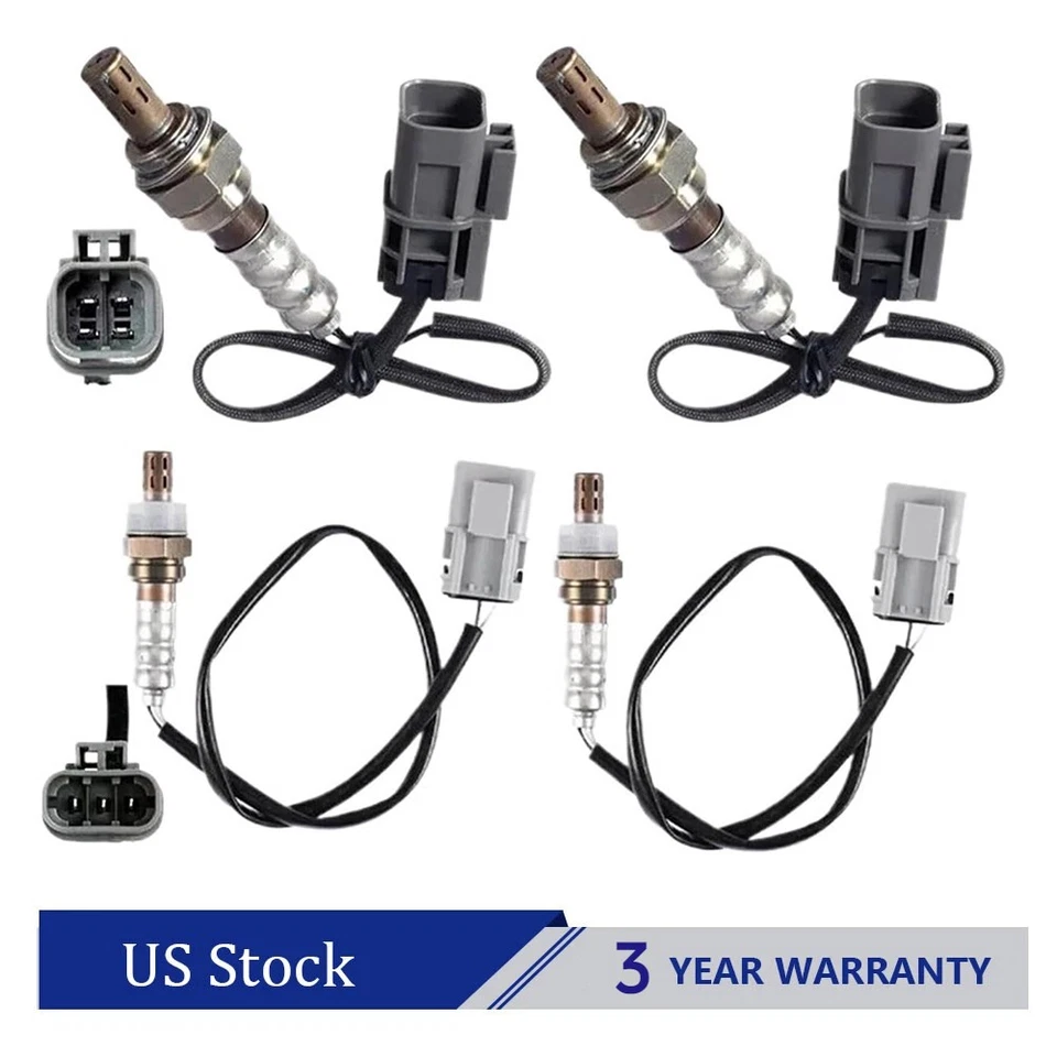 Sensor de oxígeno O2 aguas arriba+aguas abajo 4 piezas para Nissan Pathfinder V6 1996-2000 3,3 L Foto 1 de 4
