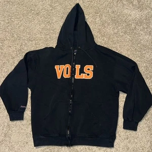 Vintage Tennessee Volunteers Hoodie Large Full Zip Embroidered Logo Jansport - Picture 1 of 4