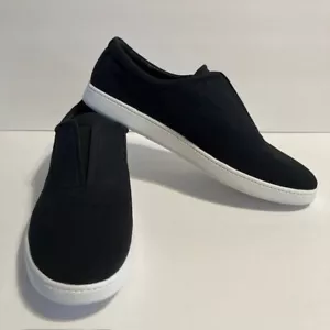 Vince Womens Nelson Slip On Canvas Sneakers Shoes Black Size 11 / 41 - Picture 1 of 7