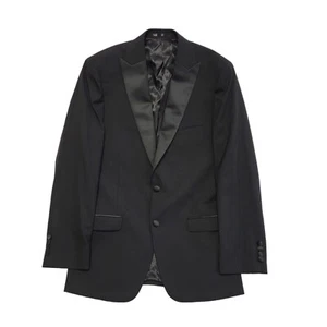 Moss Black Suit Blazer Tuxedo Jacket Uk Men's S 36" CC630 - Picture 1 of 6