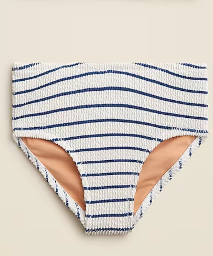 Parte inferior de bikini J Crew Crewcuts jóvenes niñas talla 10 a rayas blanco/azul 2489 Foto 1 de 4