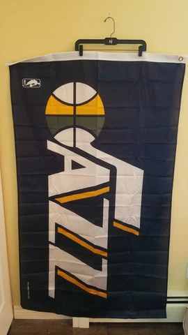 Vintage Utah Jazz Rico Industries NBA Basketball Flag Gently Used 36" x 60" Cover