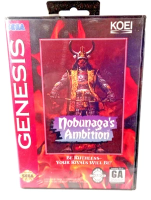 Sega  Genesis Megadrive Nobunaga's Ambition KOEI Factory Sealed New in Box Rare - Image 1 of 4