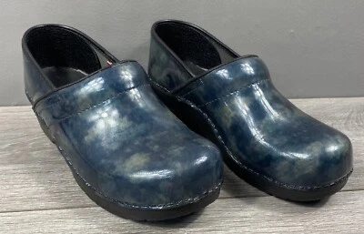 Zuecos Sanita The Original Danés Patente Azul Y Verde 40 EE. UU. Talla 9 Envío rápido Foto 1 de 4