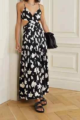 Vestido de Georgette con estampado floral plisado de diseñador Proenza Schouler precio de venta sugerido por el fabricante $1790, talla 6 Foto 1 de 4